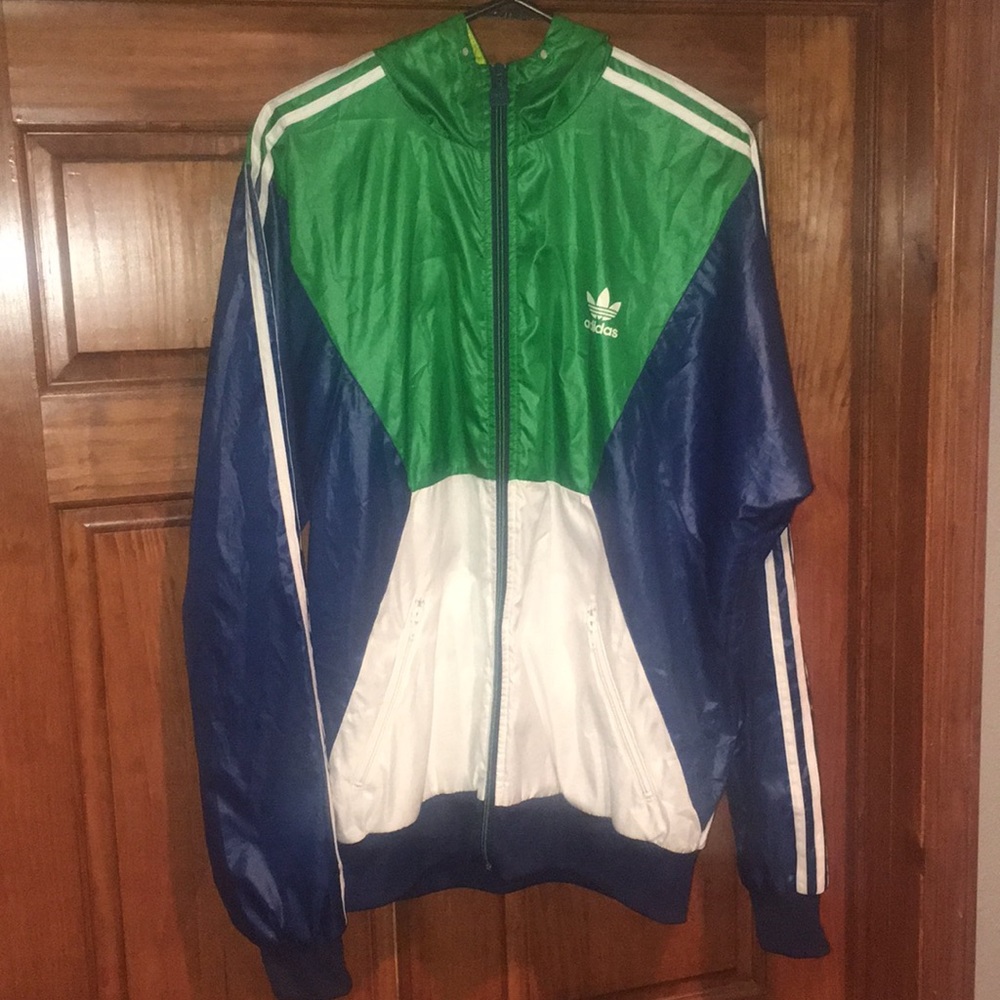 Blue / Green / White Adidas Originals Jacket
